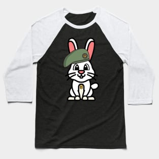 Green Beret Bunny Baseball T-Shirt